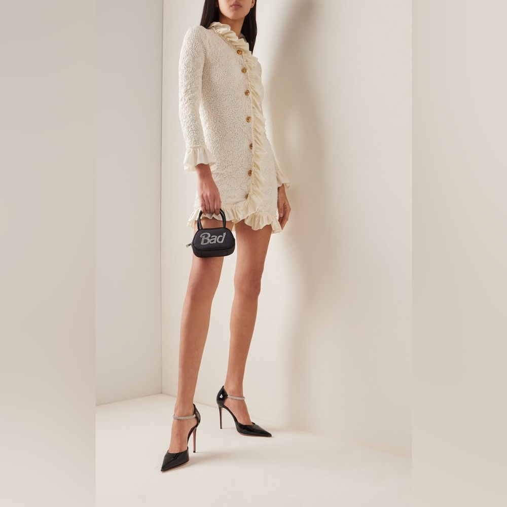 NWT Alexander Wang Smocked Ruffle Long Jacket Dress S - Picture 4 of 17